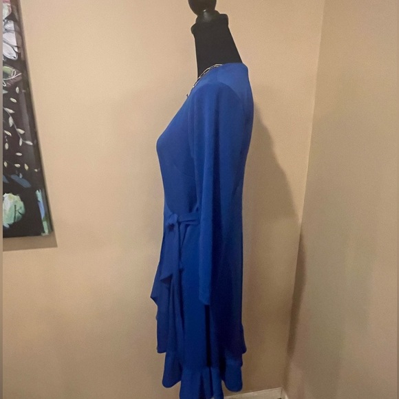 Beige by Eci Cobalt Blue Wrap Dress, size Small - Picture 2 of 7